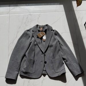 BOSS Gray Pinstripe Tailored Blazer
